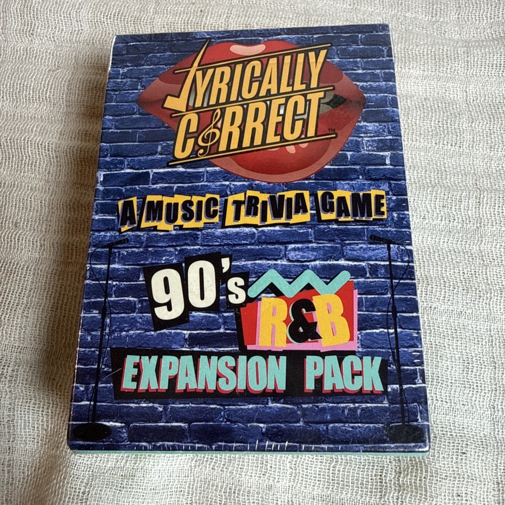 Lyrically Correct 90s R&B Music Trivia Game Memorabilia Nostalgia - NEW/Sealed